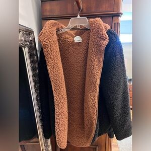 Urban Outfitters Brown/Black Sherpa Jacket